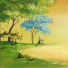 Tranh sơn dầu Đường Làng
